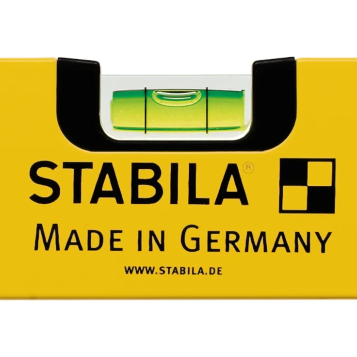 STABILA Wasserwaage Type 70, 120 cm, leichtes Alu-Profil, 1 Horizontal-Libelle, 1 Vertikal-Libelle, Made in Germany – Bild 5