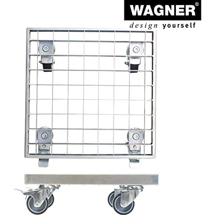 Multi Roller MR 7015, 29 x 29 x 9,5 cm, softe Rollen Ø 50 mm, Rollenlager, 2 Bremsen, Gitterrost, Tragkraft 200 kg – Bild 5