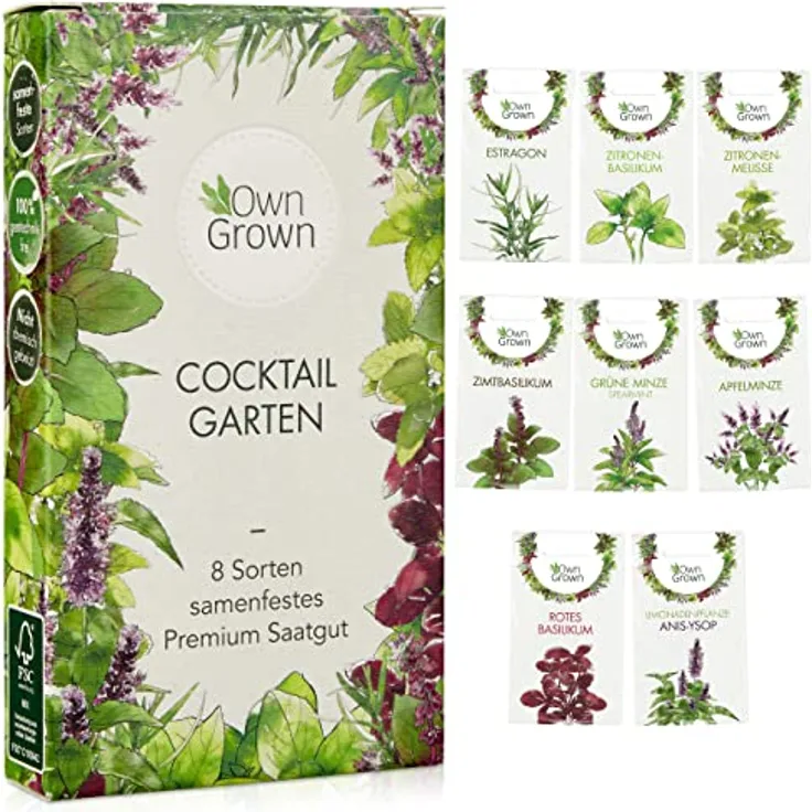 Cocktail Kräuter Set 8 Sorten Erlesene Cocktail Kräuter Samen Für Frische
