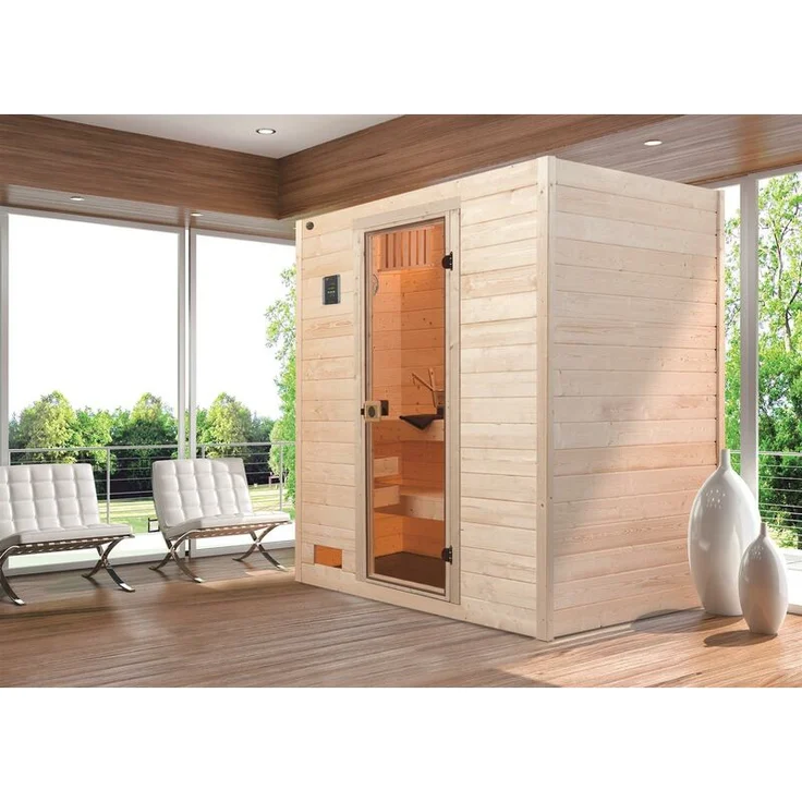 WEKA Massivholzsauna VALIDA 2 GT, 189x139x203,5 cm, naturbelassen – Bild 1