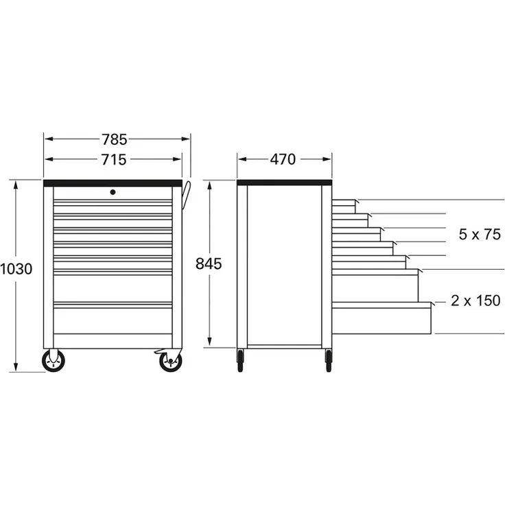 Matador Werkstattwagen RATIO AUTOMOTIVE PRO, 297 tlg, 1030x790x470 mm, 81639580