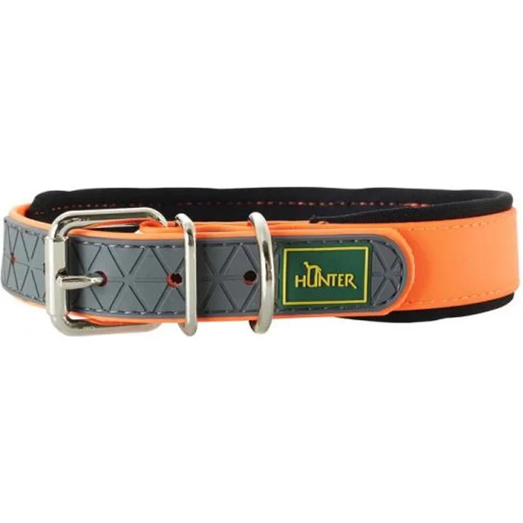 Hunter Hunde-Halsband Convenience neon-orange M