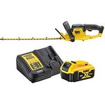 DeWalt bürstenlose Akku-Heckenschere - Strauchschere (18V, 5.0 Ah, 55 cm Schwertlänge, 19 mm Schnittstärke, inkl. Akku und System-Schnellladegerät), DCM563P1