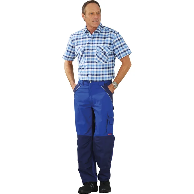 Hemden Countryhemd 1/4 Arm blau kariert Größe 49/50