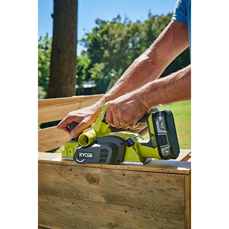 Ryobi 18 V, Hobelbreite 82 mm, mit Absaugsystem, mit 2m-Hobel-Wendemesser, ohne Akku und Ladegerät R18PL-0, 200 W – Bild 3