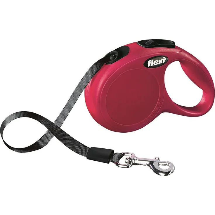 flexi New CLASSIC Gurt-Rollleine rot XS – 3m – Bild 1
