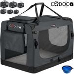 Cadoca Hundetransportbox faltbar Größe XXXL Dunkelrot