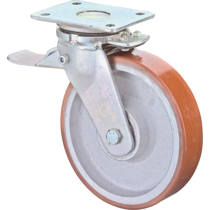 BS ROLLEN Lenkrolle 250/75mm RR120.B15 Pl.,Poly.Guss,KL,FestRR120.C10.251