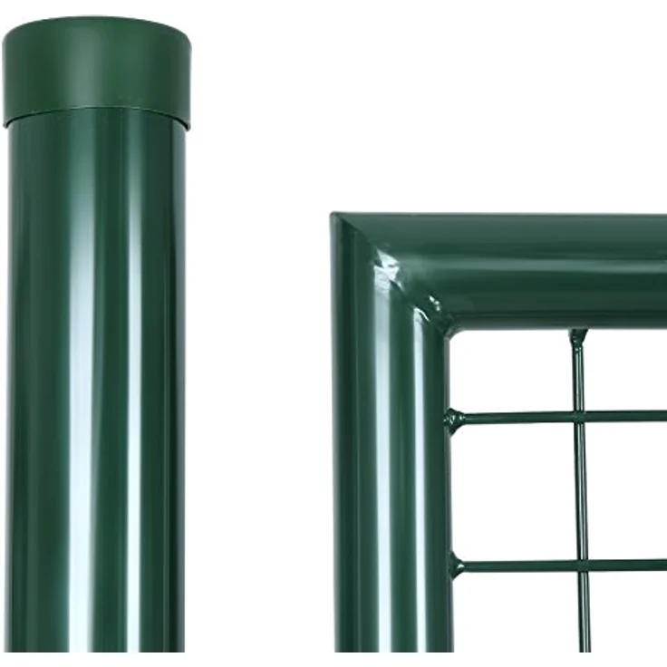Gartentür Gartentor Wellengitter Tür Inkl. Schloss 150 x 106cm GGD200G - Grün – Bild 8
