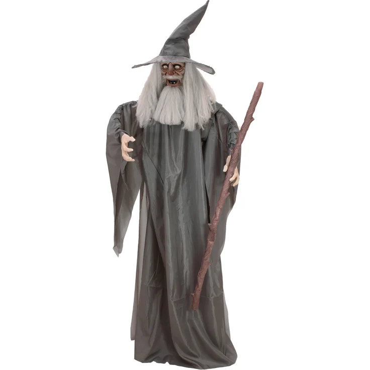Europalms Halloween Figur Zauberer, animiert 190cm
