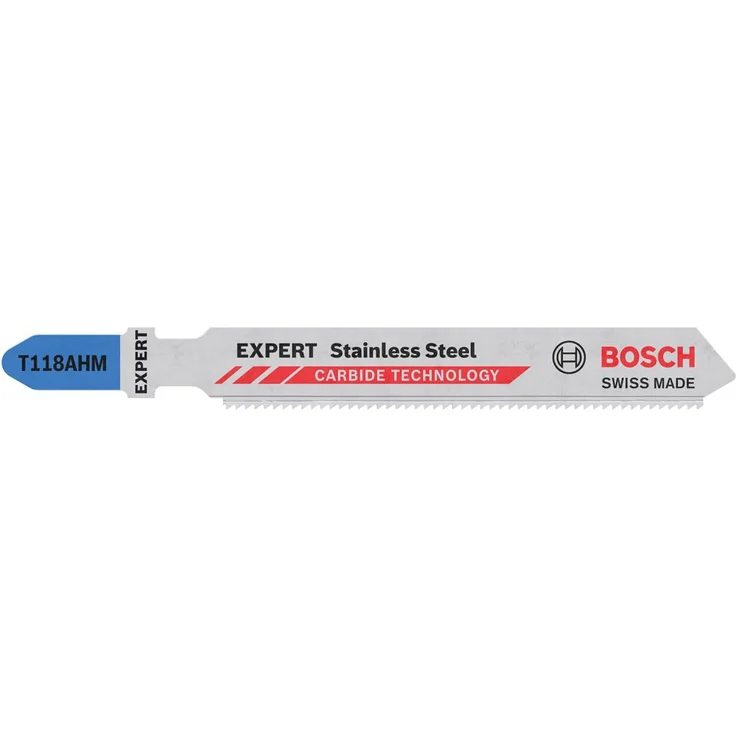 Stichsägeblatt Stainless Steel T 118 AHM Gesamt-L.83mm Zahnt.1,1mm 3 St.-Karte – Bild 1