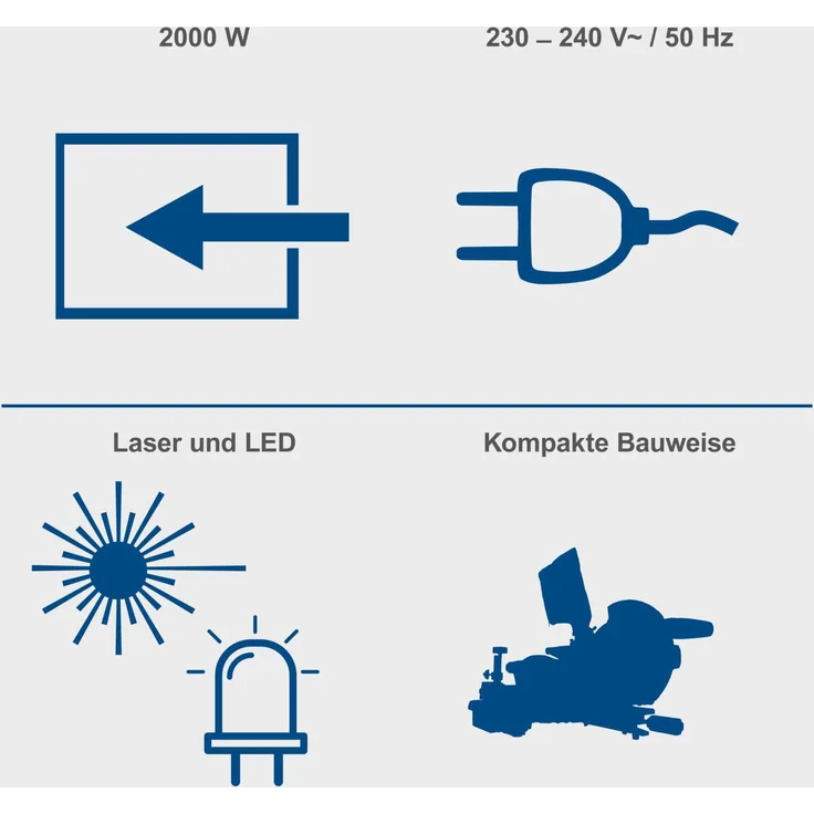 Scheppach HM140L Kapp-Zug-Gehrungssäge mit Laser 2000 W 305 mm 3800 min-1 beidseitig neigbarer Sägekopf mit zweitem Sägeblatt – Bild 9