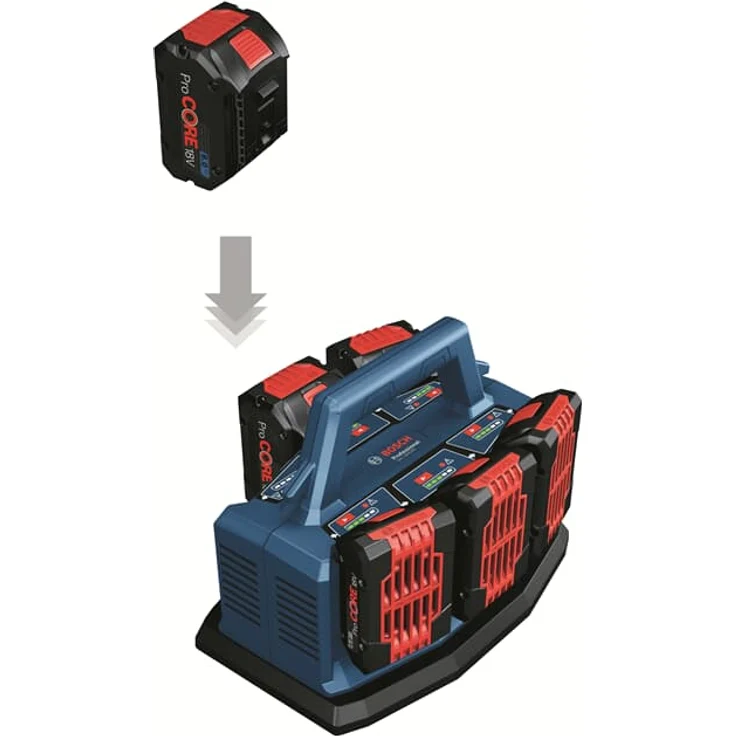 Bosch Professional GAL 18V6-80 14,4-18V Li-Ion 6-fach Ladegerät Lieferung ohne Akkus – Bild 2