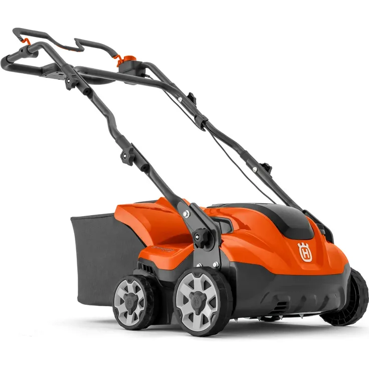 Husqvarna S138i Akku-Vertikutierer Arbeitsbreite 37,5 cm ohne Akku und Ladegerät Fangsack mit Staubschutz