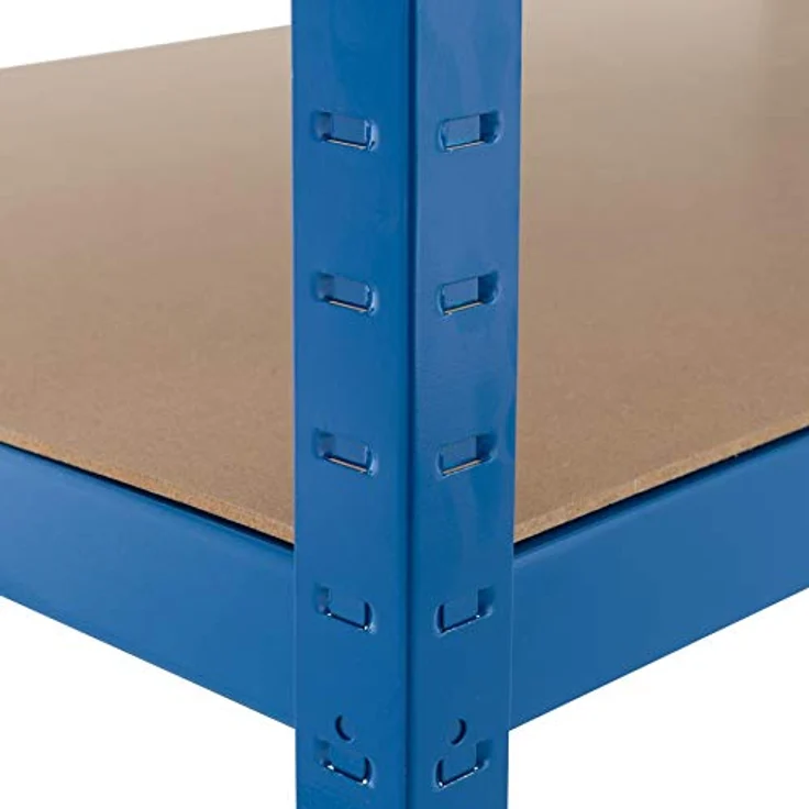 Steckregal Werkstattregal Kellerregal Schwerlastregal Metallregal Lagerregal Blau - 200x120x50cm | 875kg – Bild 3