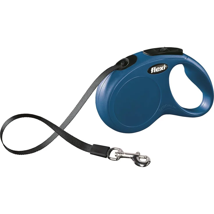 flexi New CLASSIC Gurt-Rollleine blau S – 5m – Bild 1