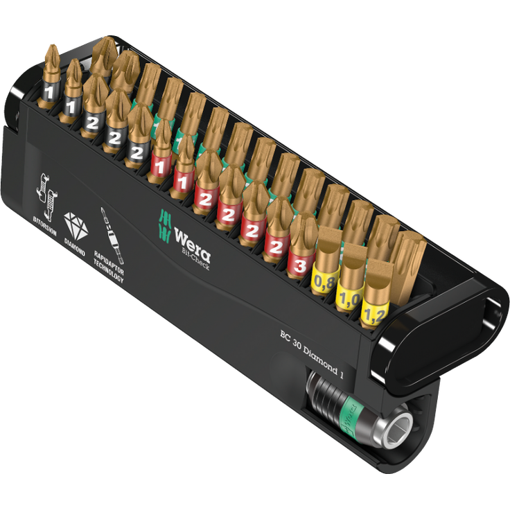 Wera 05057431001 Set Sortiment, Bit-Check Diamond 1, 30-teilig, Stück