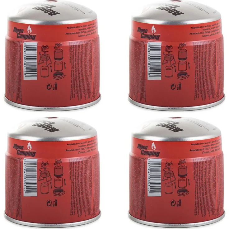 4 Kartuschen Butan Gas Kartusche Gaskartuschen Stechkartusche Campingkocher Gaskocher 190g