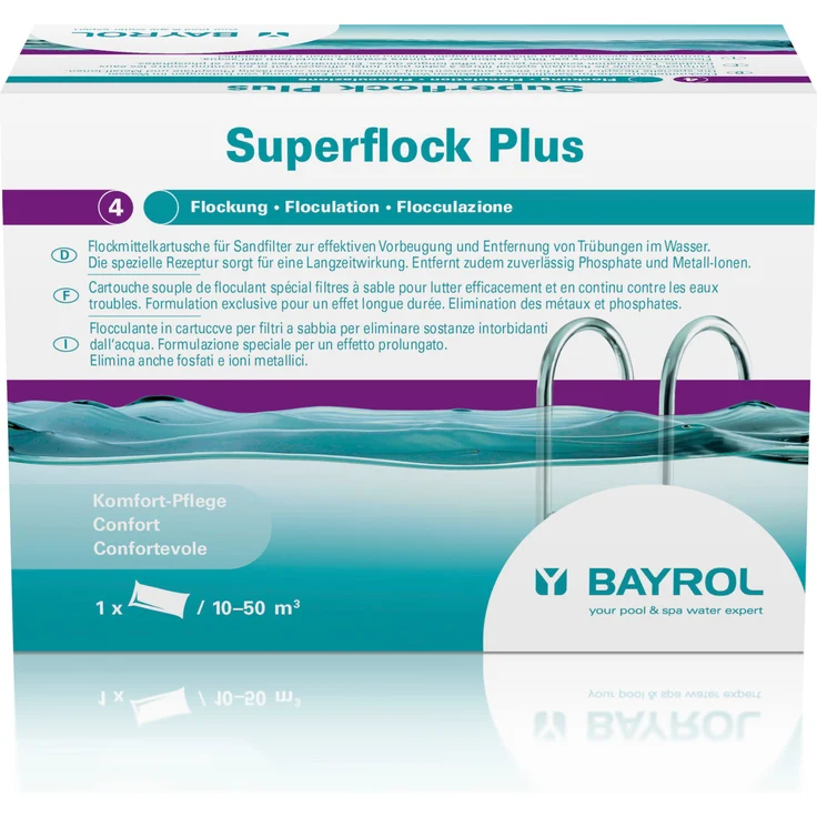 Bayrol Superflock Flockmittelkartusche 8 Stück 1kg Sandfilter – Bild 1