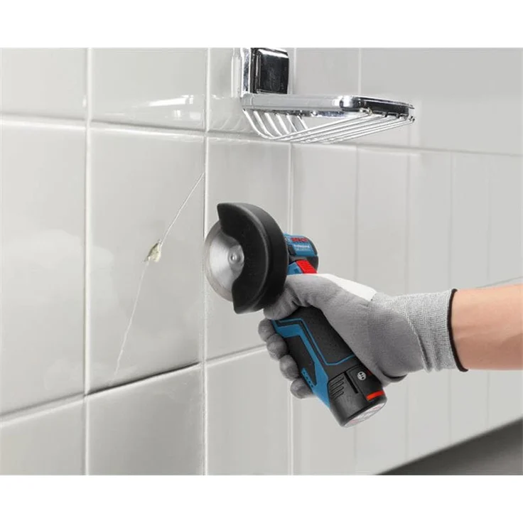 Bosch Professional 12V System Akku Winkelschleifer GWS 12V-76 (3 Trennscheiben, Scheibendurchmesser: 76 mm, 2x 3.0Ah Akkus und Ladegerät) – Bild 9