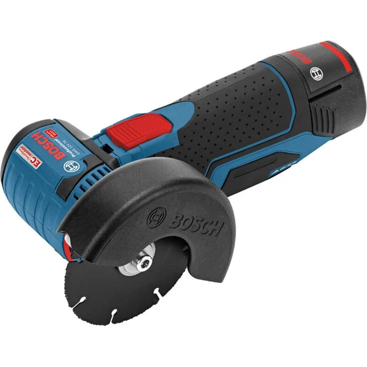 Bosch Professional 12V System Akku Winkelschleifer GWS 12V-76 (3 Trennscheiben, Scheibendurchmesser: 76 mm, 2x 3.0Ah Akkus und Ladegerät) – Bild 5