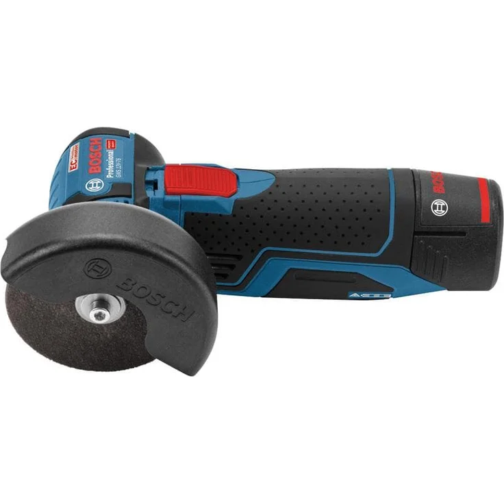 Bosch Professional 12V System Akku Winkelschleifer GWS 12V-76 (3 Trennscheiben, Scheibendurchmesser: 76 mm, 2x 3.0Ah Akkus und Ladegerät) – Bild 3