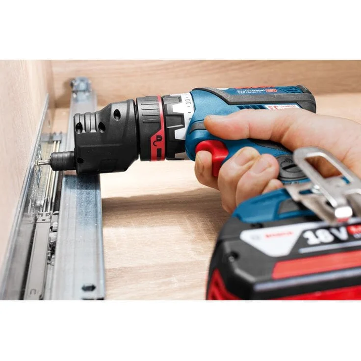 Bosch Professional 18V System Akku Bohrschrauber GSR 18V-60 FC (Flexi Click, Metallbohrfutteraufsatz, max. Drehmoment: 60Nm, max. Schrauben-D: 10mm, Connect Ready, ohne Akkus und Ladegerät, in L-Boxx) – Bild 5