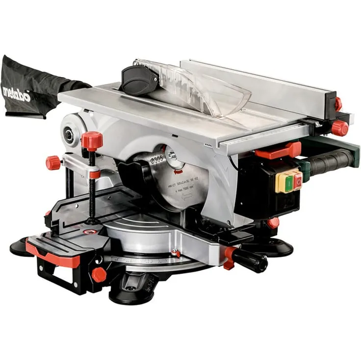 Metabo KGT 305 M Kapp- und Tischkreissäge I Kapp Funktion, 1600 W, Sägeblatt  305 mm, Schnittbreite 150 mm, Wiederanlaufschutz, Sägekopf nach links neigbar, LED-Arbeitslicht, Laser 619004000