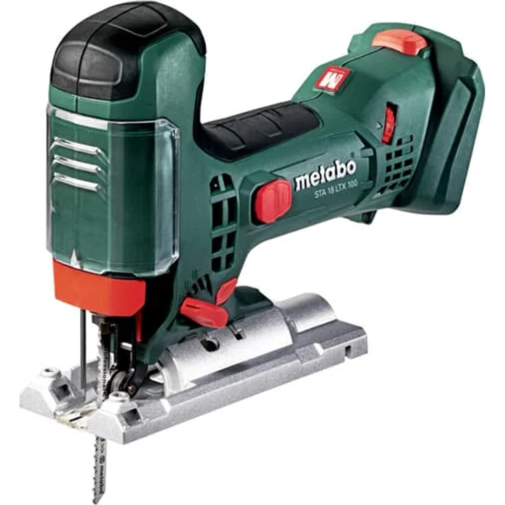 Metabo Akku Stichsäge STA 18 LTX 100 mit zuschaltbarem Pendelhub inklusive Absaugstutzen, Schutzglas und MetaLoc Transportkoffer – Bild 2