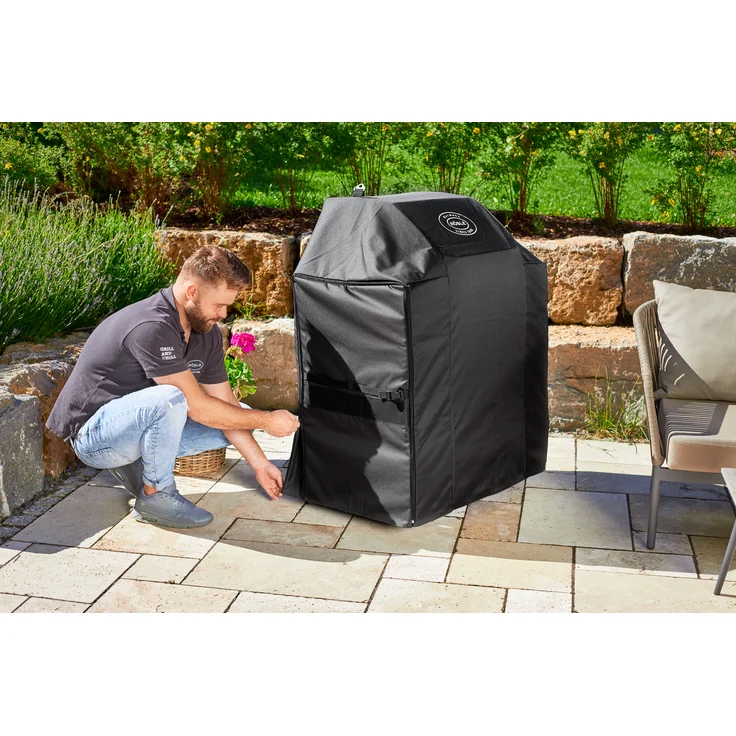RÖSLE Abdeckhaube BBQ-Station VIDERO G2/G2-S, Hochwertige Schützhülle aus 100% Polyester mit PU-Beschichtung, praktischer Reißverschluss, wetterfeste Abdeckung – Bild 5