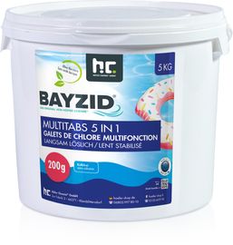 1 x 5 kg BAYZID Multitabs 200g 5in1 für Pools