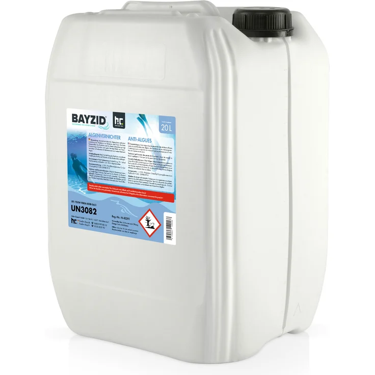 6 x 20 Liter BAYZID Algenvernichter für Pools in groÃŸen Kanistern – Bild 1