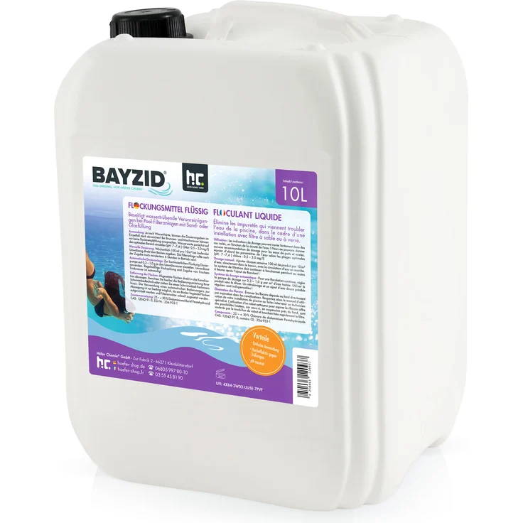 4 x 10 Liter BAYZID Flockungsmittel flüssig für Pools – Bild 1