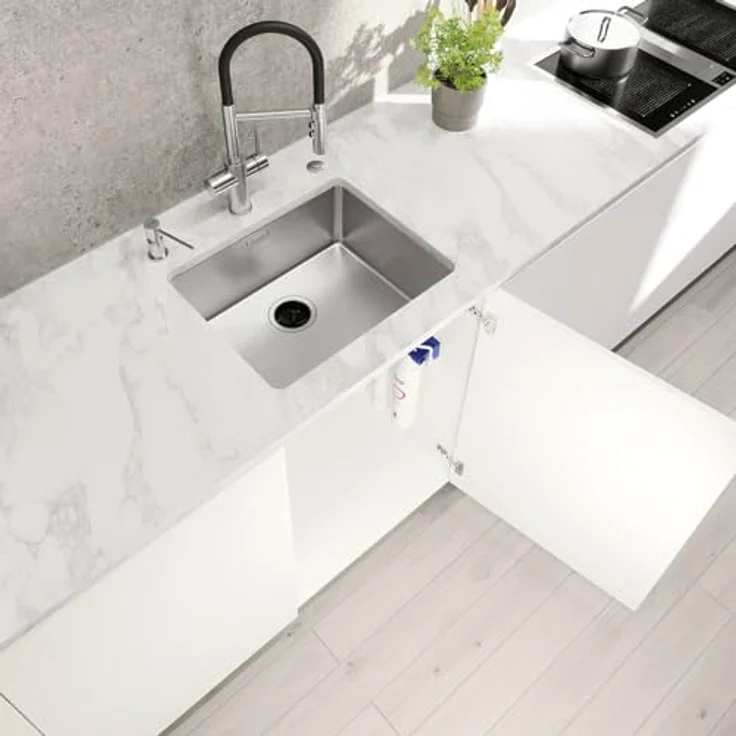 Blanco CATRIS-S FLEXO Küchenarmatur, 3-in-1 mit separatem Auslauf für gefiltertes Wasser, chrom – Bild 5