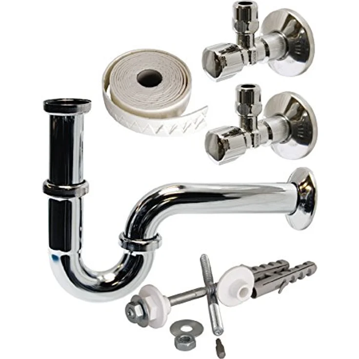 Schell Installationsset für Waschtischmontage, Metall-verchromt, 1 Stück, 1 1-4 Zoll x 32 mm, chrom, 22313 3 - Sanitop-wingenroth – Bild 2