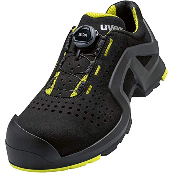Uvex 1 X-Tended Support BOA - Sicherheitsschuhe S1P SRC ESD - Schwarz/Lime - Gr. 45 – Bild 1