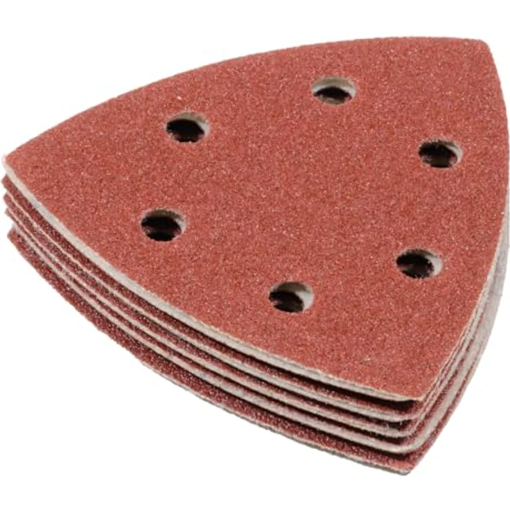 Makita Akku-Multifunktionswerkzeug K100, Deltoid Schleifpapier mit Klettverschluss für Holz und Metall, 93 mm, 10 Stück – Bild 1