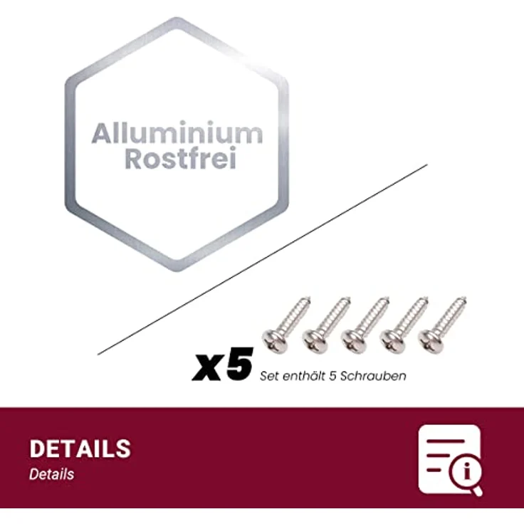 Euro Tische Bürstendichtung für Türen, Zugluftstopper zum Anschrauben, Türdichtung für Luft- und Schalldämmung, Aluminium, Schwarz oder Weiß, 100 cm – Bild 3