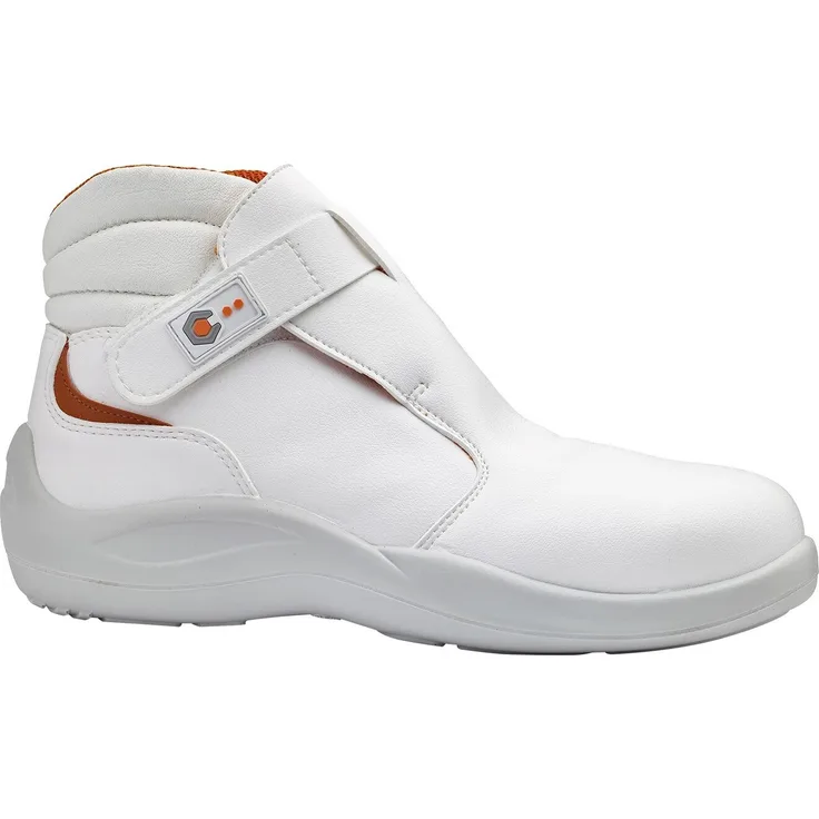 BASE B0508 Sicherheitsstiefel Cromo S2, wasserdicht mit Stahlkappe, antibakteriell, weiß, Größe 41