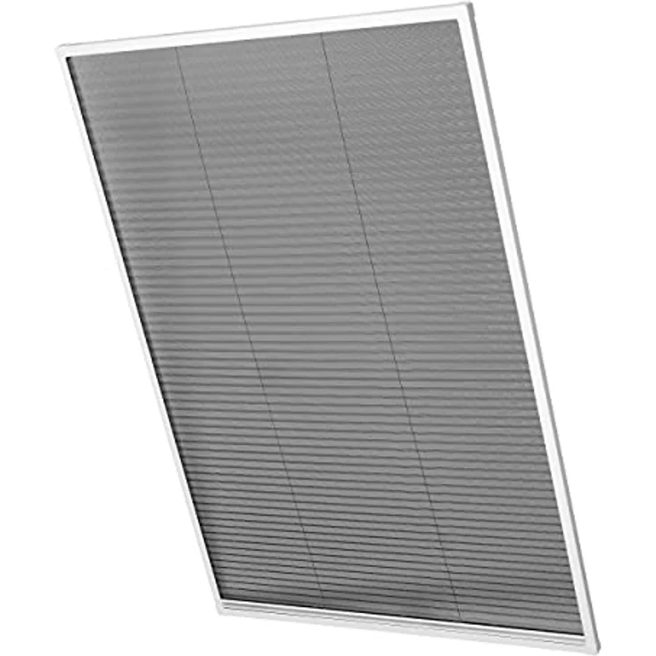 Ventanara® Insektenschutz Dachfensterplissee Fliegengitter Aluprofile Bausatz kürzbar (110 x 160 cm, Dachfensterplissee WEISS) – Bild 2