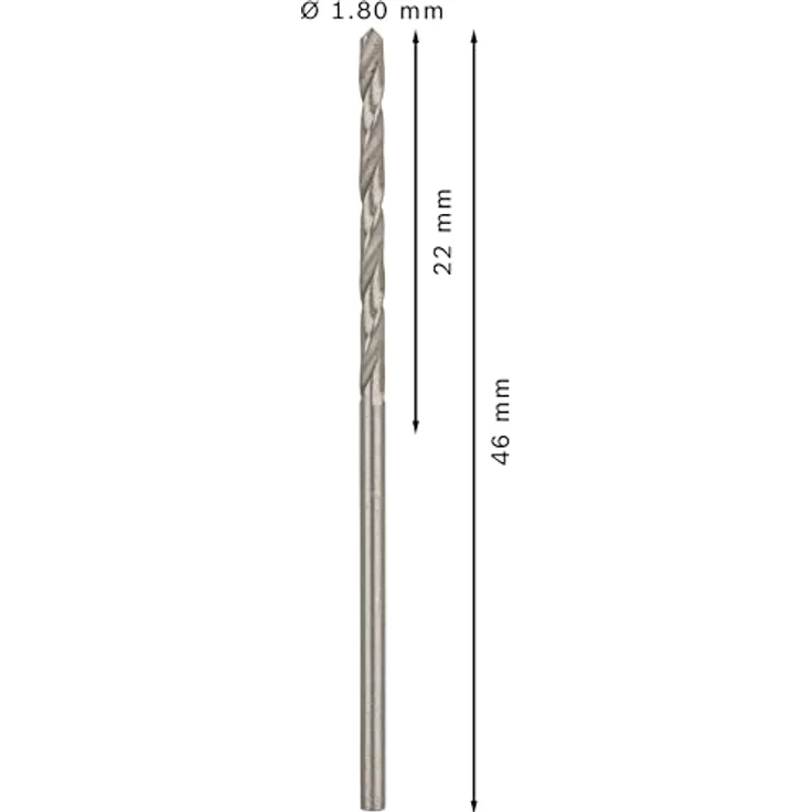 Bosch 2608585473 HSS-G standard metal drill bit DIN 338 Ø 1,8 mm, 10 Stück - Preisvergleich – Bild 3