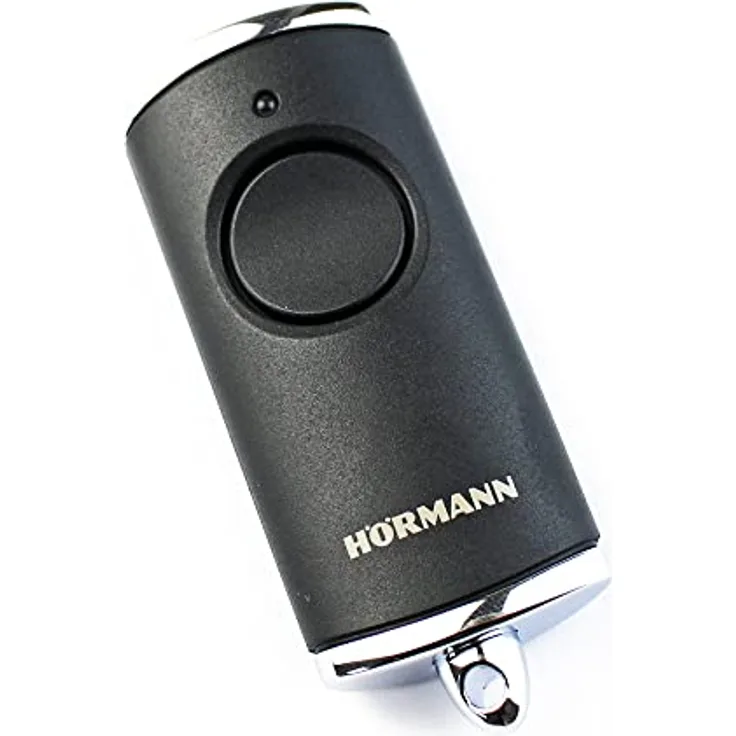 Hörmann Handsender HSE1 868-BS (Struktur Chrom schwarz, mit ‚Tastenfunktion, mit Öse für Schlüsselanhänger, BiSecur Funktechnologie) 4511728