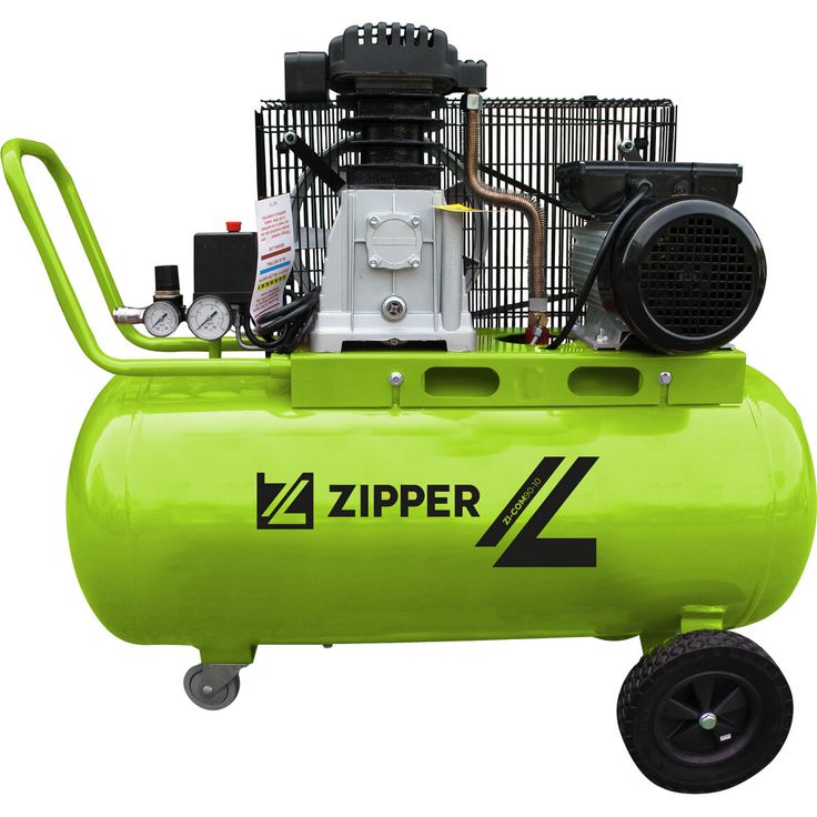 Zipper Kompressor 'ZI-COM90-10' 10 bar, 354 l/min, Riemen betrieben, 90 Liter Kesselvolumen