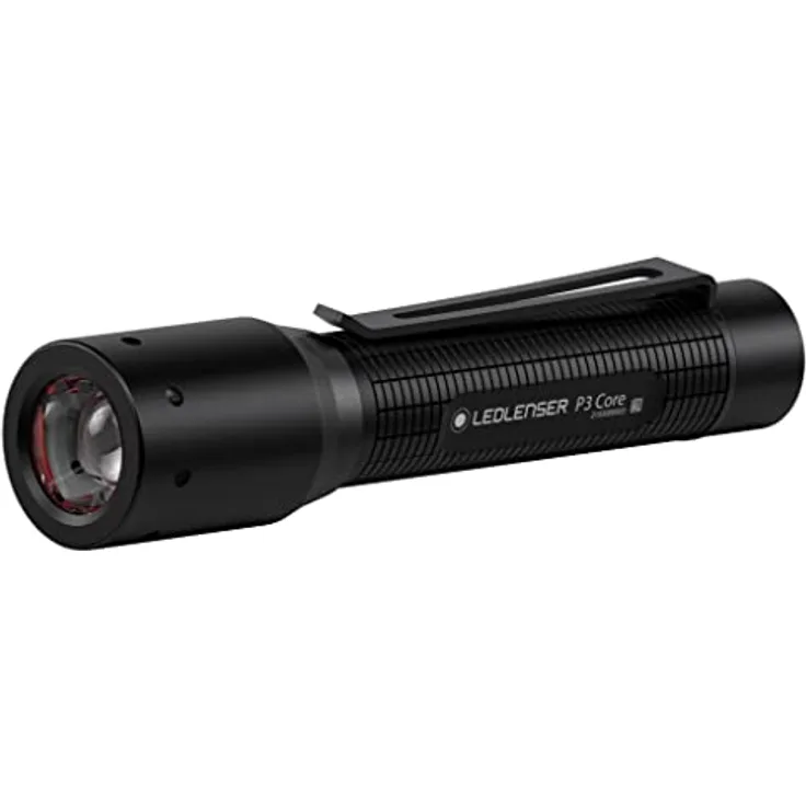 Ledlenser P3 Core Taschenlampe, maßgeschneidertes Licht durch Advanced Focus System mit 90 Lumen, 6 Stunden Laufzeit, ultrakompakt und leicht, Outdoor & Camping, 1stck.