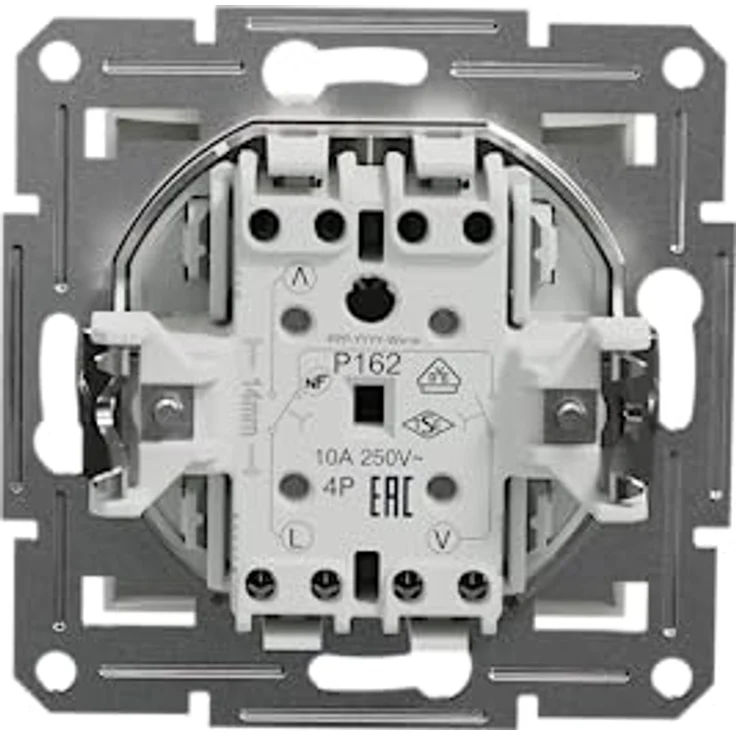 Schneider Electric Asfora Jalousie-Rolladentaster, Unterputz, 10A, 250V, IP20, mit LED-Anzeige, weiß – Bild 4