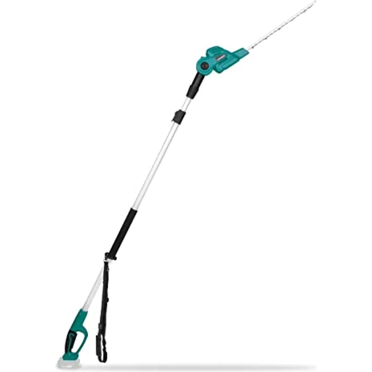 VONROC Teleskop Heckenschere Akku 20V, Astschere mit 40 cm Klinge, neigbarem Kopf und Teleskopstiel bis 260 cm