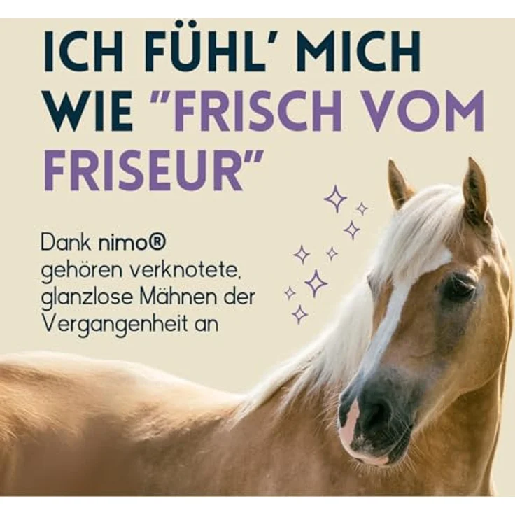 nimo Fellpflege Mähnen Pflegespray, 250 ml, langfristig verbesserte Kämmbarkeit ohne Lösungsmittel und Alkohol – Bild 2
