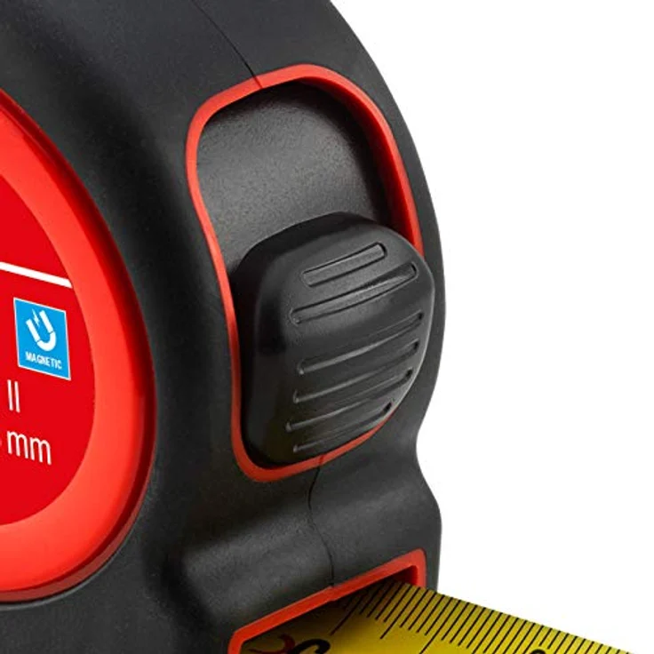 Sola SOLA PROTECT M - Bandmaß magnetisch 5m/25mm, robust mit Gürtelclip, gelb mit mm Skala, Genauigkeitsklasse II, beweglicher Endhaken – Bild 4