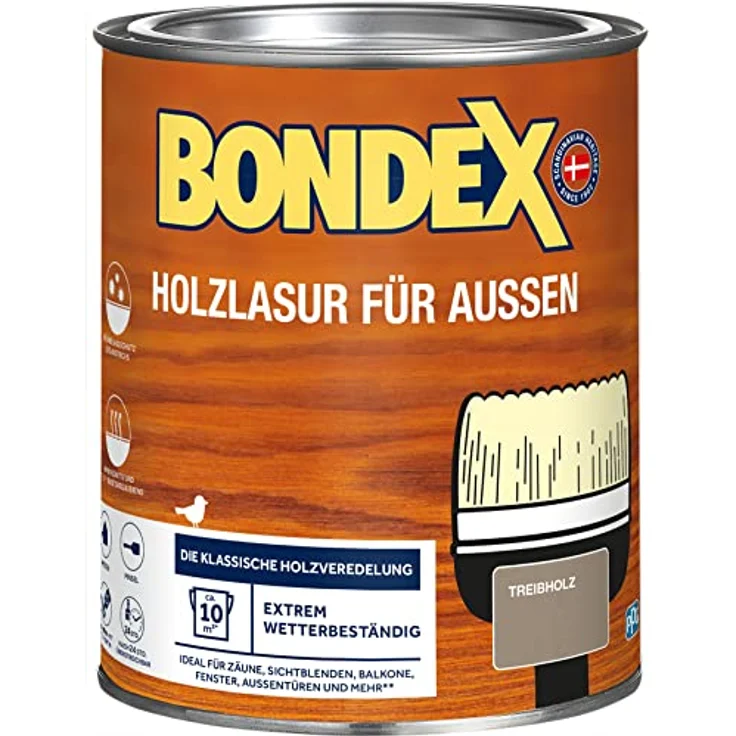 Bondex Holzschutzlasur Außen, witterungsbeständig, UV-Schutz, 0,75 l, 16 Farben verfügbar – Bild 1
