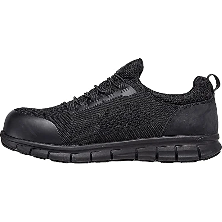 Skechers Skechers Synergy Omat S1P Arbeitsschuh, rutschfest mit Aluminiumlegierung Zehenkappe, in schwarz – Bild 4